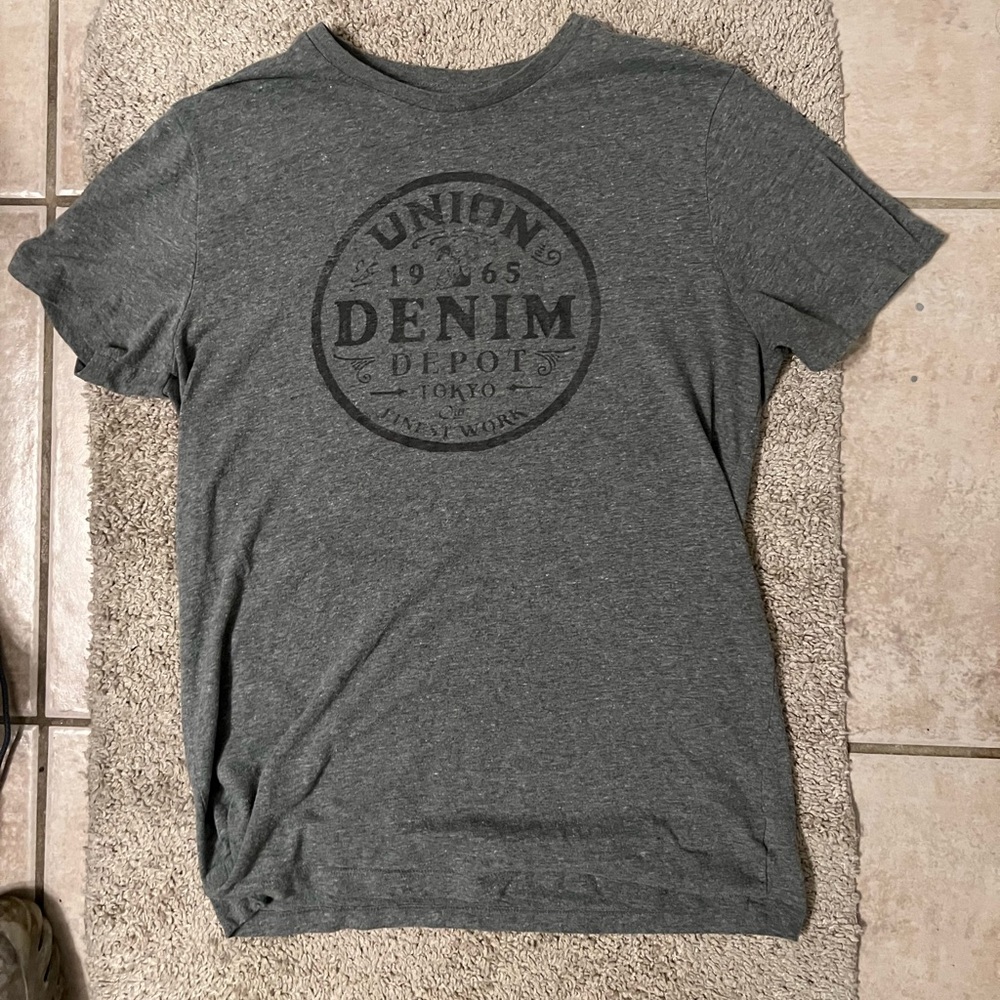 Vintage old navy union denim grey t shirt